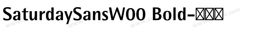 SaturdaySansW00 Bold字体转换